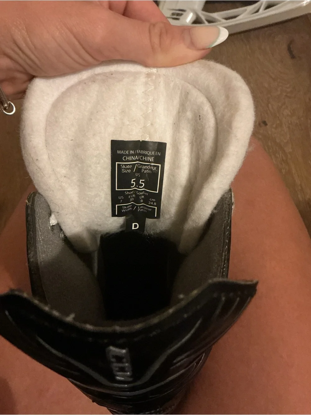 CCM Women's Black and White Ice Hockey Skates